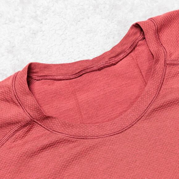 Lululemon Athletica Metal Vent Tech Short Sleeve Dark Orange Shirt Mens Size L - Picture 3 of 9